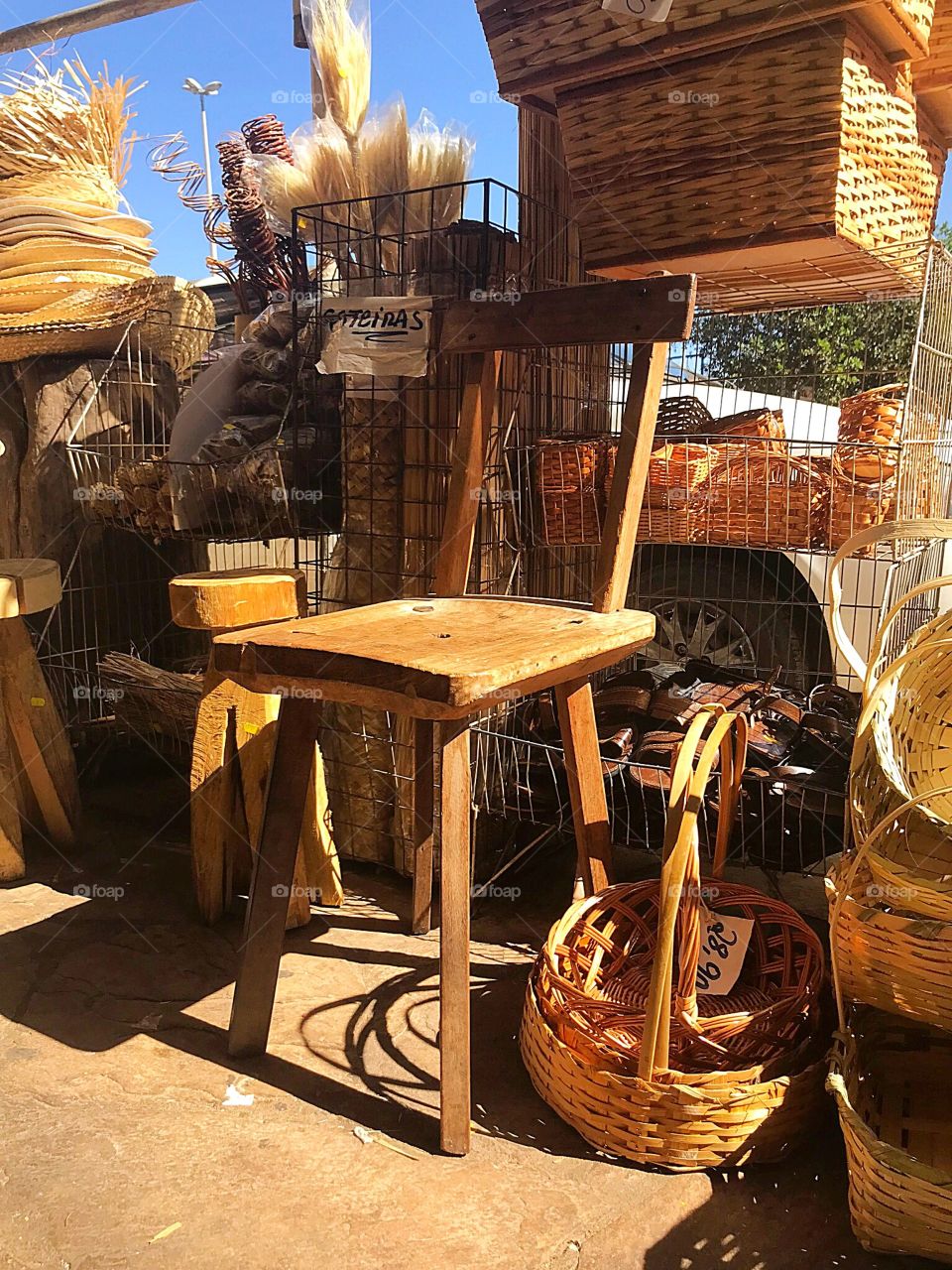 Chair in handicrafts fair in Taguatinga - Brasilia / Distrito Federal - Brazil
