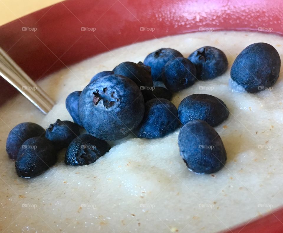 Blueberries at breakfast