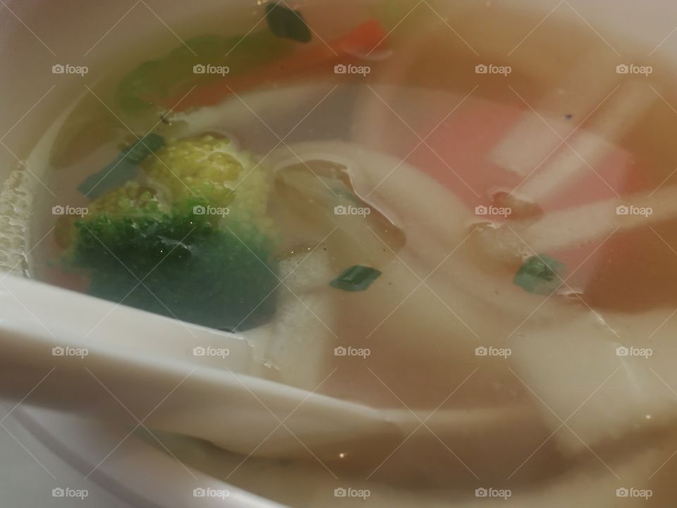 vegetables udon's soup