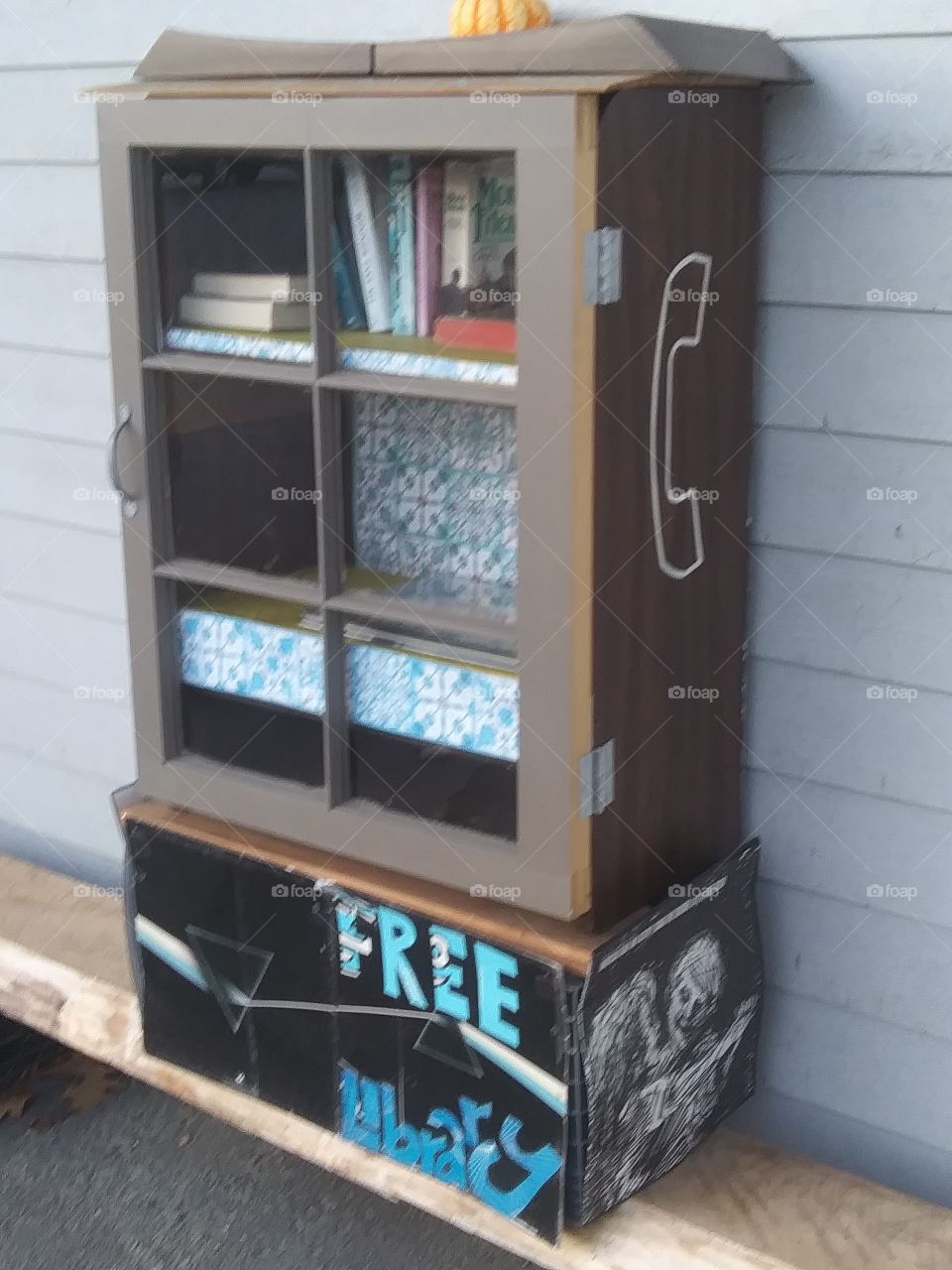 mini library in town