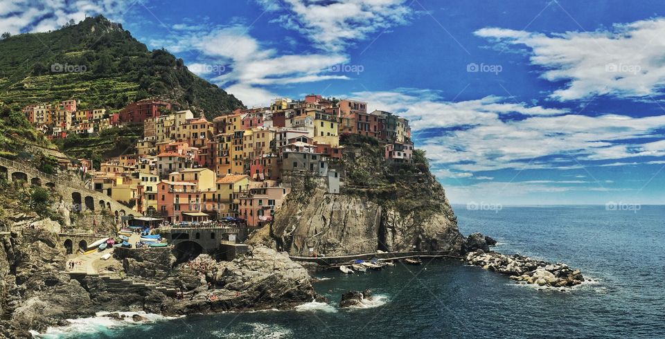 Manarola town on the Italian coast
