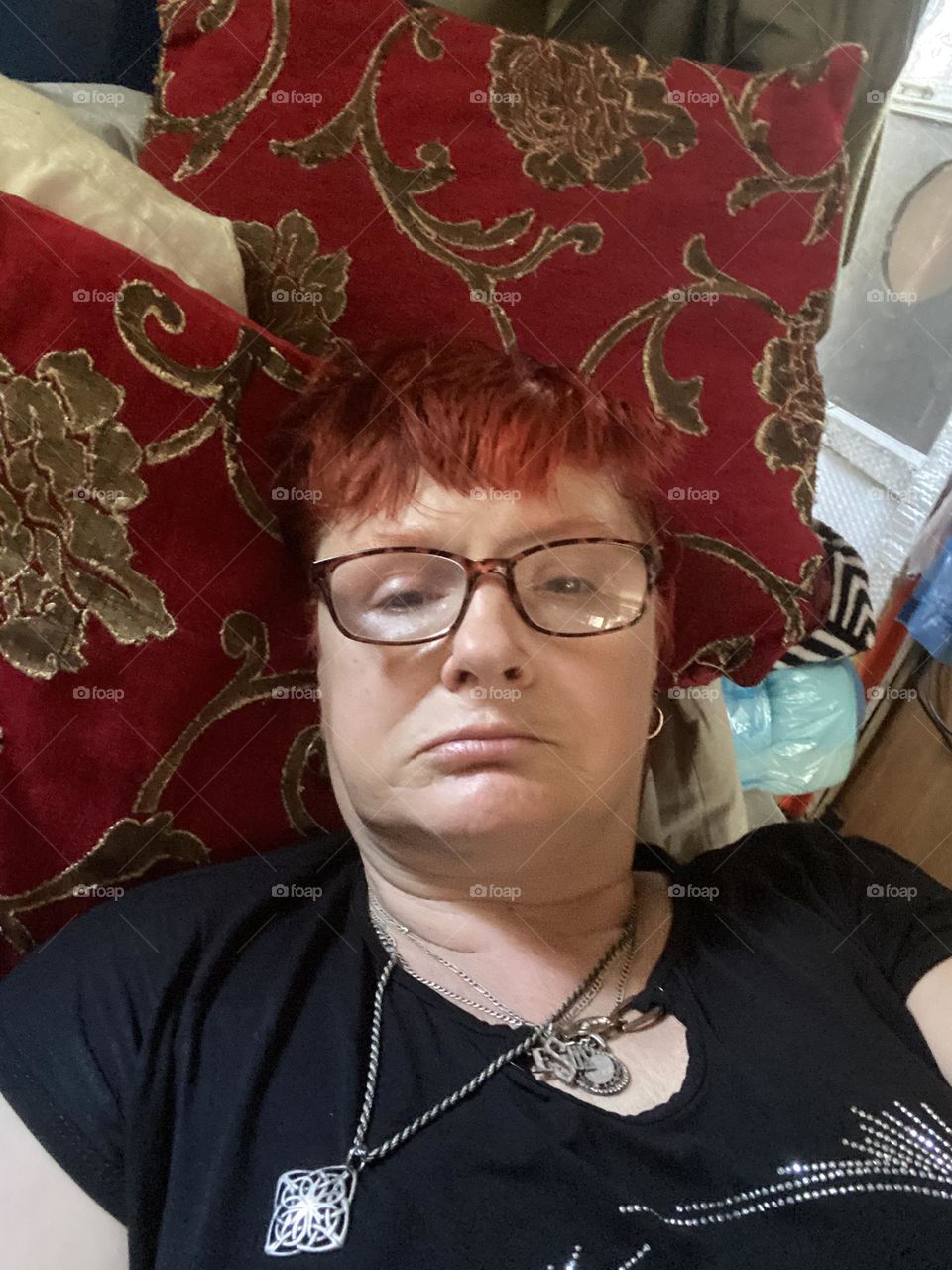 This is me, “Petra Schiller” a.k.a. “Maxine Firefox” a.k.a. “Maximiliane Feuerfuchs” in deep thought aboard “Salvation”, our “28 ft 1969 Luhrs” cabin cruiser on a very pleasant sunny summer afternoon in 2023. Hypnotic Productions