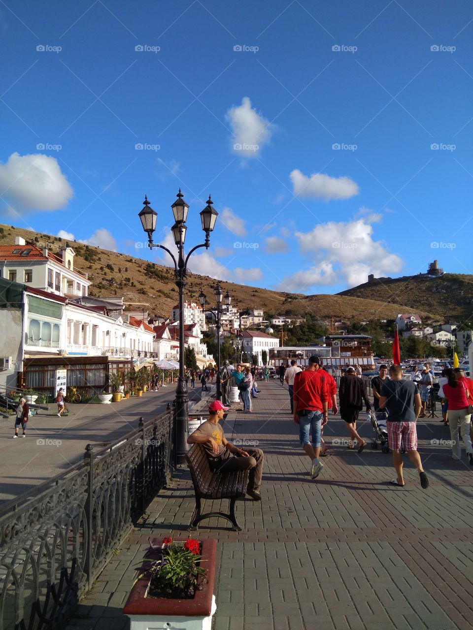 отдых море набережная ясная погода ясный день