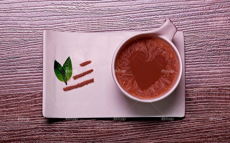 Hot chocolate time, drink with love