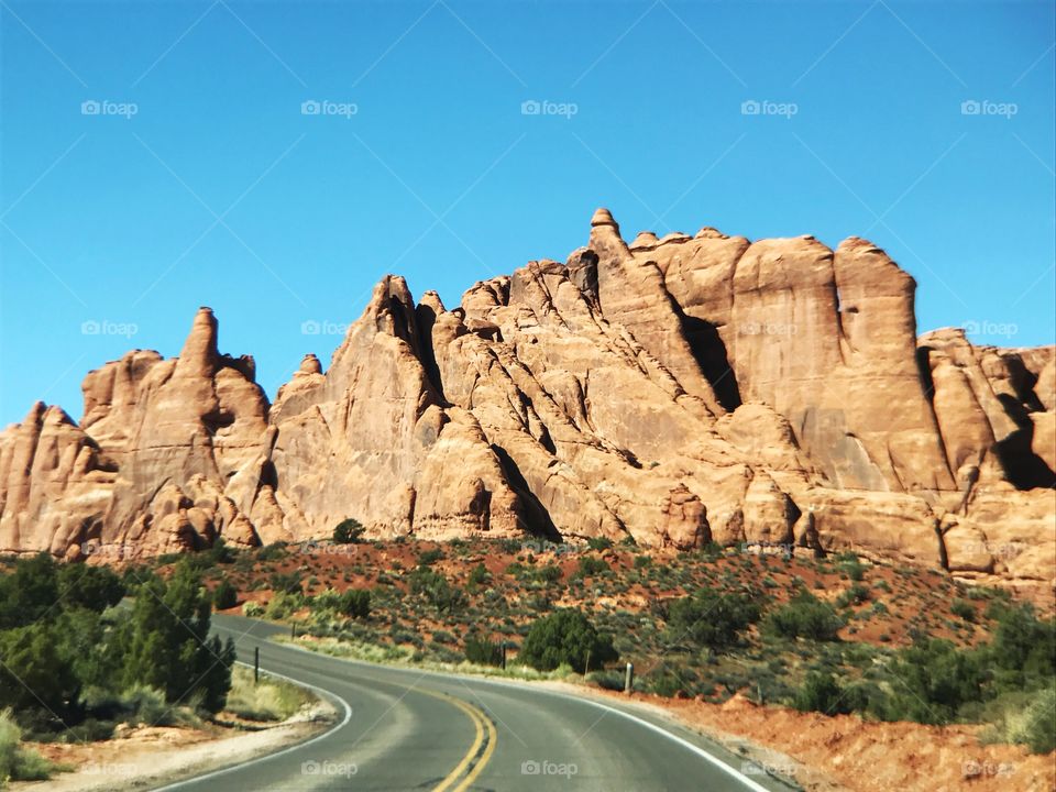 On the road through the Utah high desert