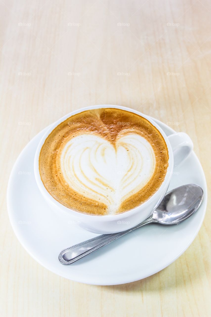 Coffee with"Love" symbol. Coffee with"Love" symbol