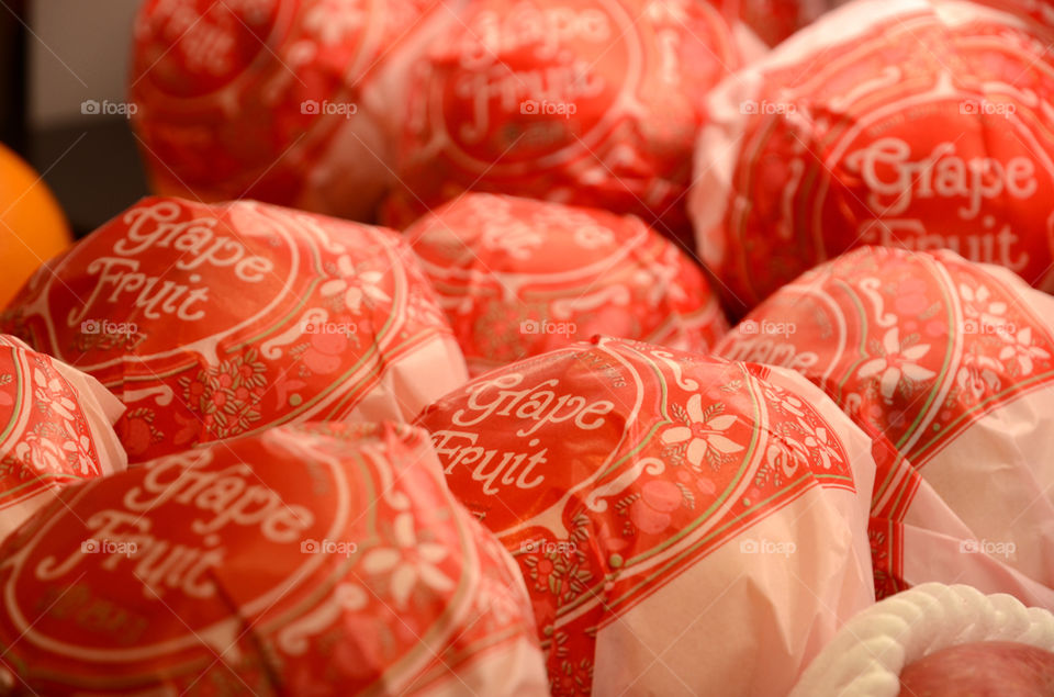 Grapefruit in a delicatessen shop in Tokyo, Japan