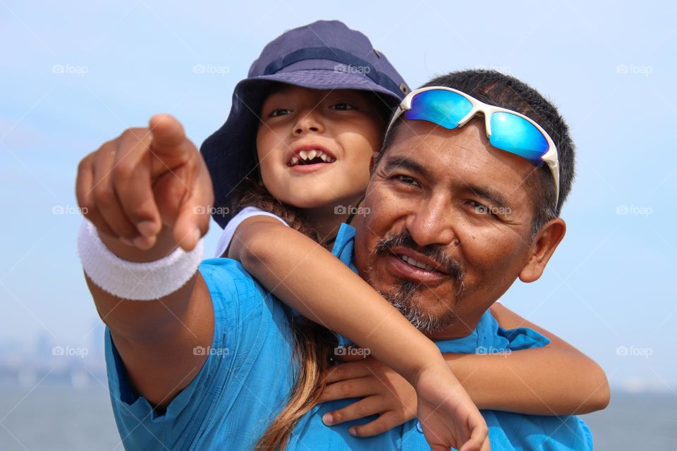 Father and daughter together