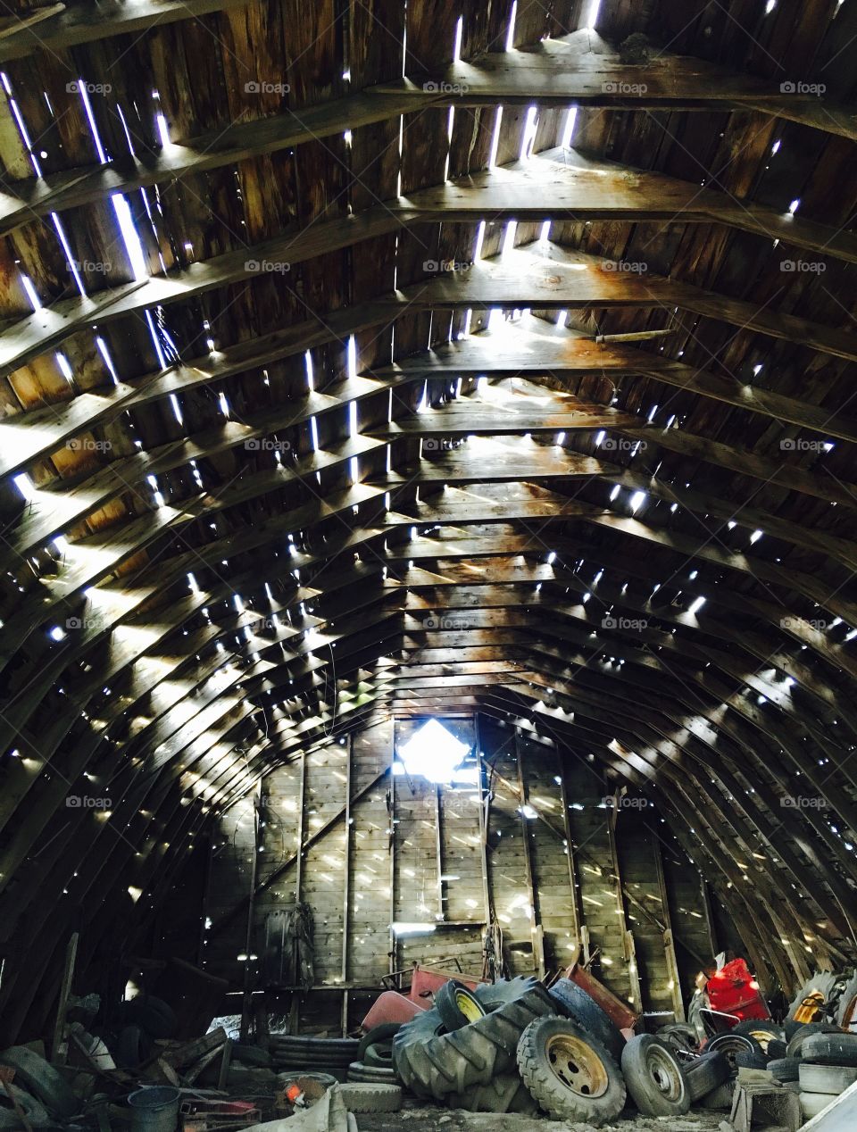 Rays through the Old barn