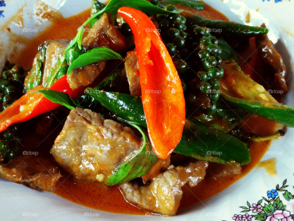 curry  fried with beef