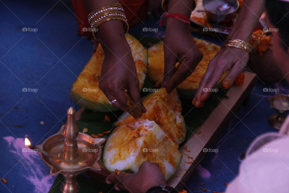 View of people's hand planning at wedding