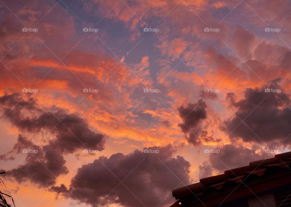 Arizona Sunset with Coming Storm