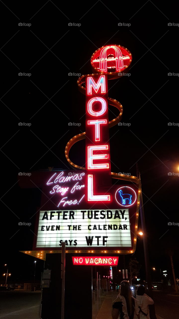 motel sinage Downtown Las Vegas