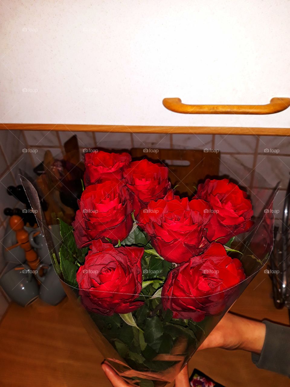 Red roses from the loved one