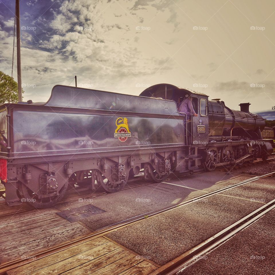 Train. Heritage steam railway 
