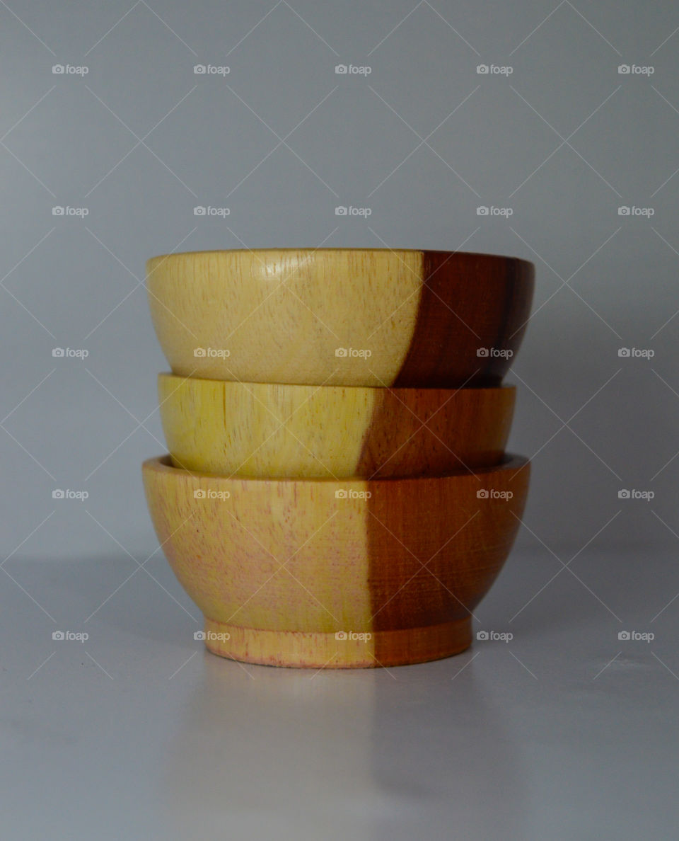 Small wooden bowls made by indigenous people from Brazil