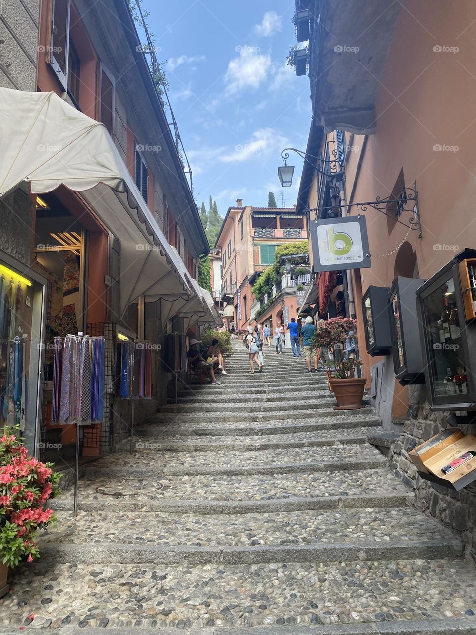 Cobblestone Stairs in Bellagio, Italy