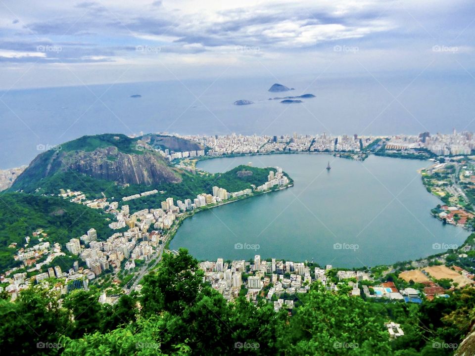 Aerial view of Guanabara Bay, RJ - Brazil