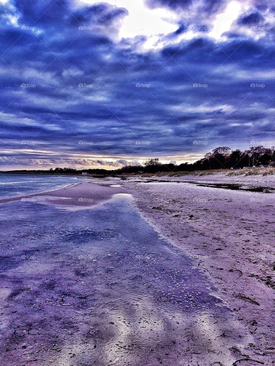 Reflections on the beach