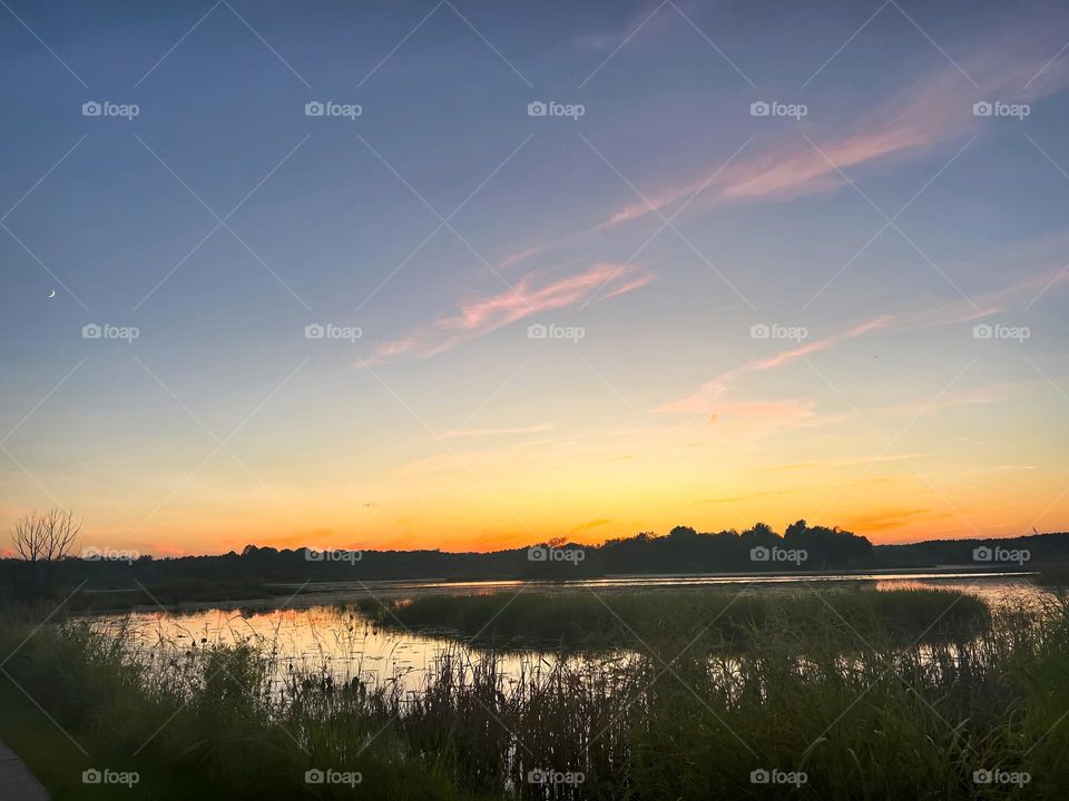 Dusk after the Sun has set on the Noxubee Refuge.