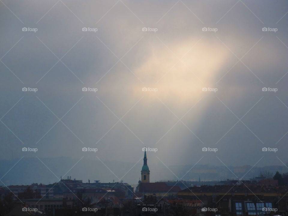 Sunlight Over the Church