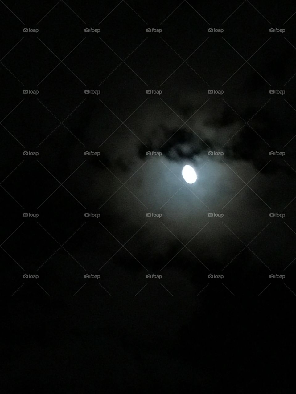 Dark sky with the moon 