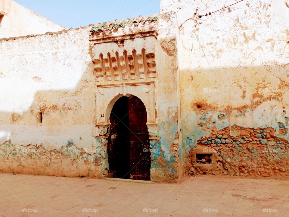 old building in village Bhalil of morocco