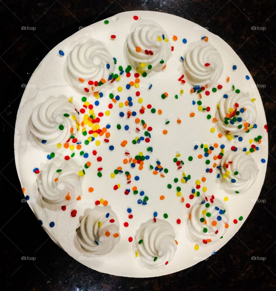 Cake with sprinkles 