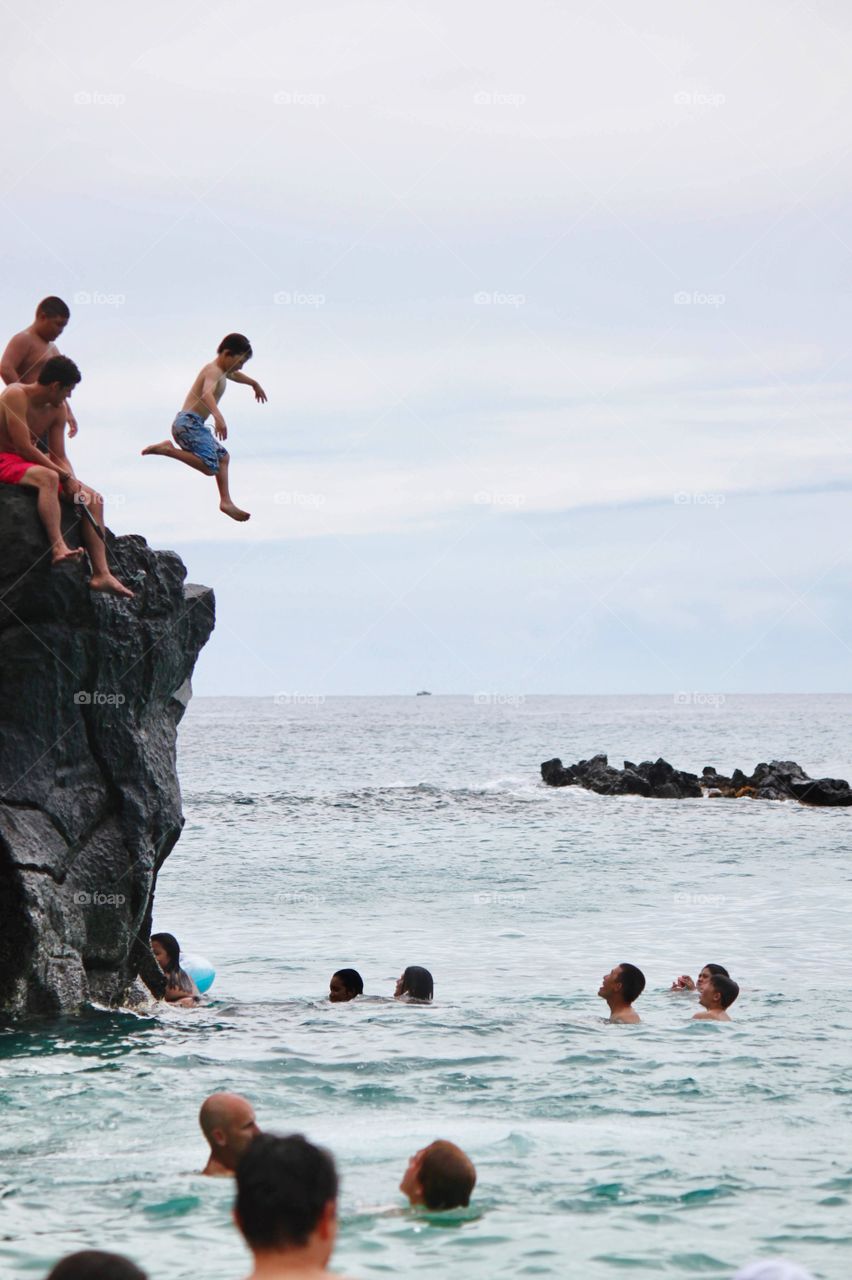 Cliff jumping