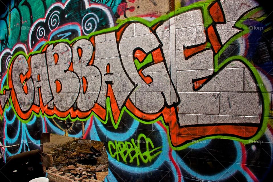 Cabbage graffiti art!