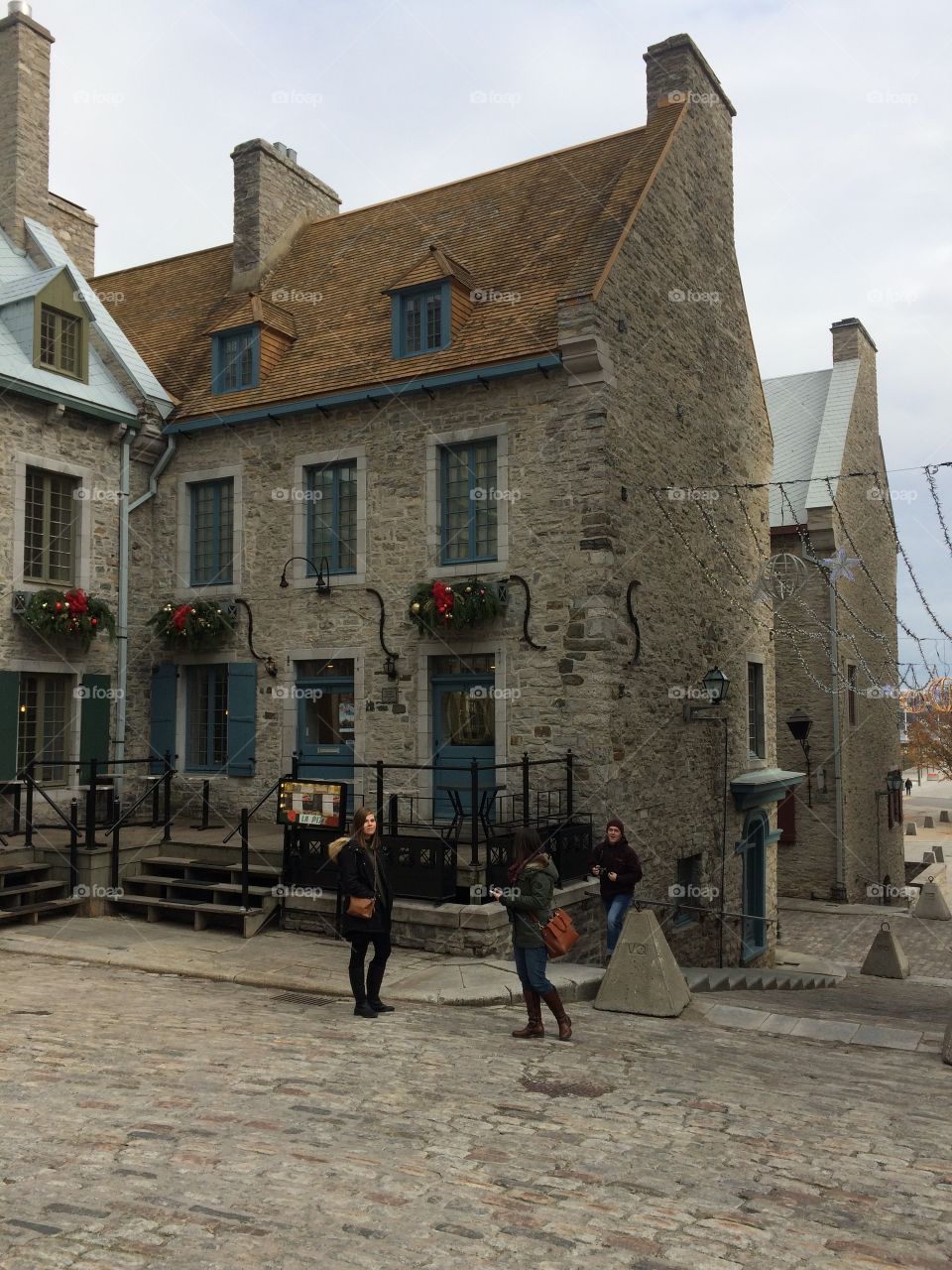 Old stone house in Old Town Quebec 