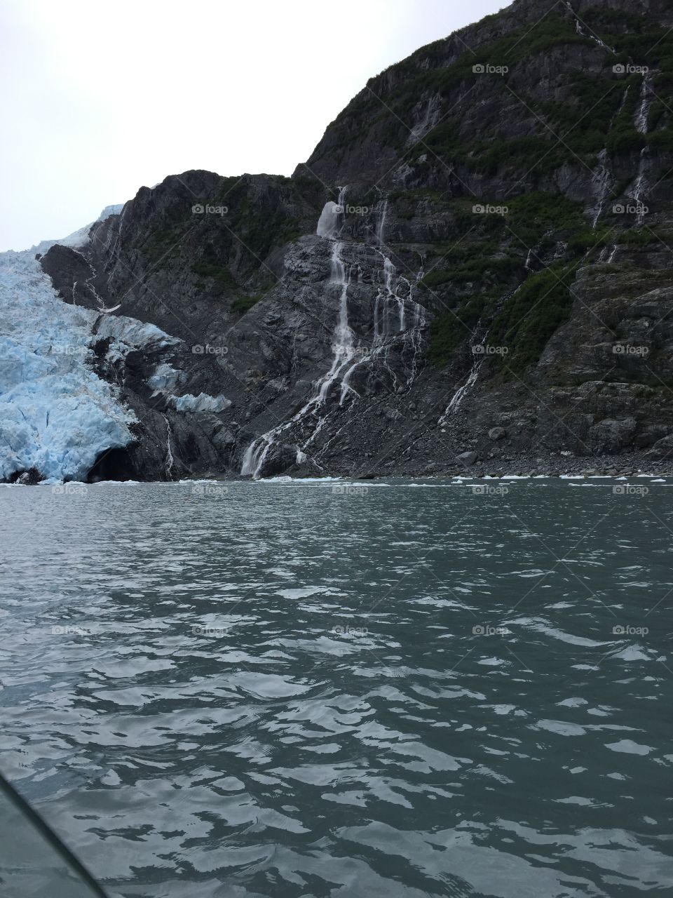 Glacial waterfall