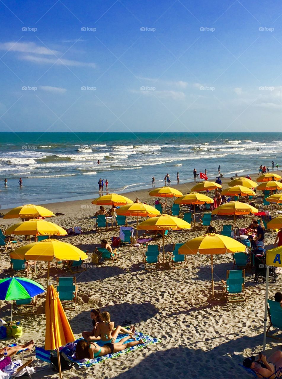 People enjoying at beach