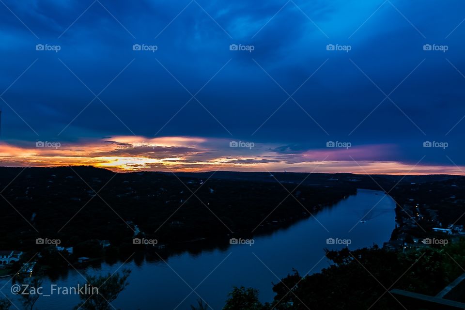 Sunset at Mount Bonnell. 