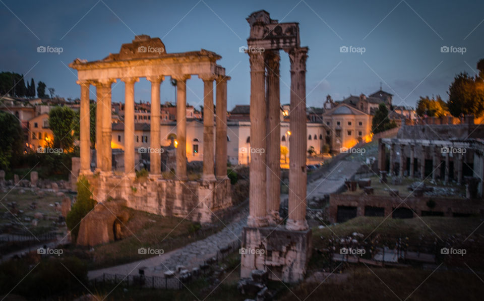 Ruins in Rome, Italy. Ruins at sunset in Rome, Itsly