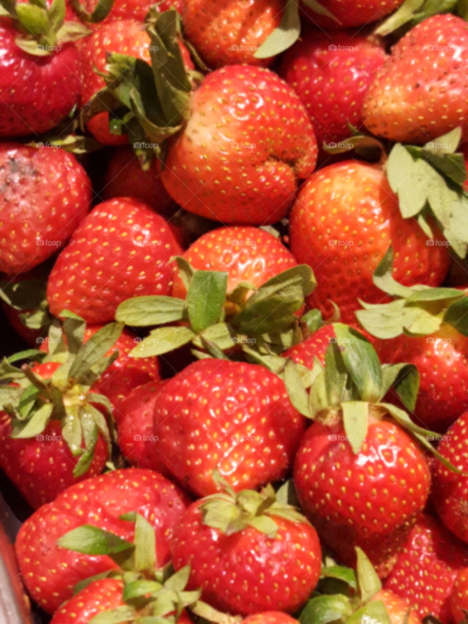 Full frame shot of strawberries