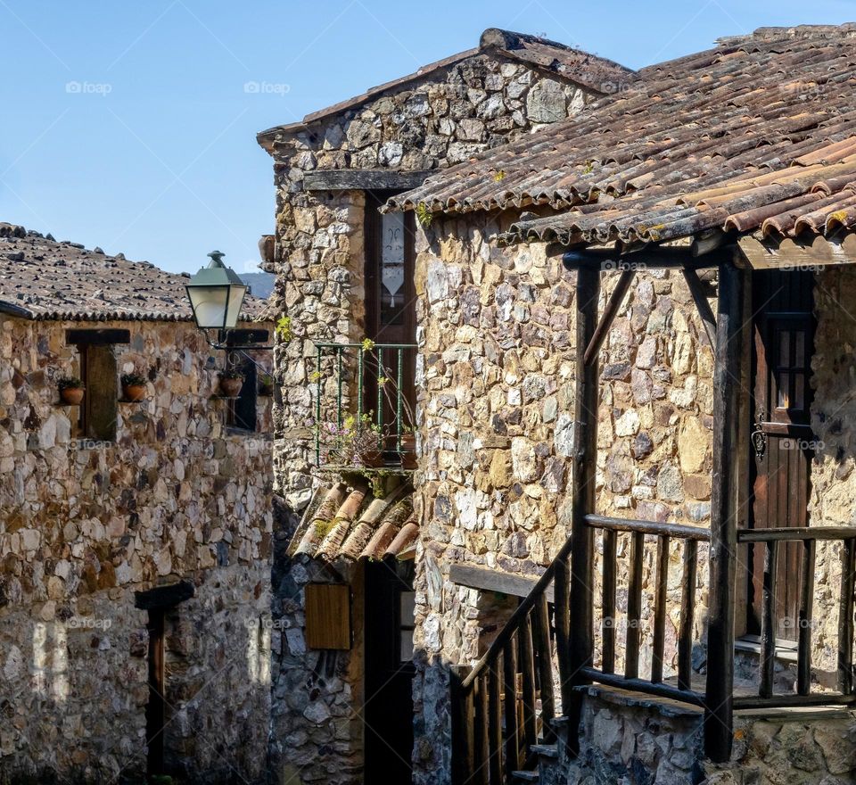 The schist stone village of Casal de São Simão in Central Portugal 