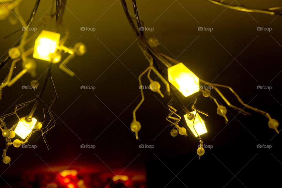 Yellow crystal lights