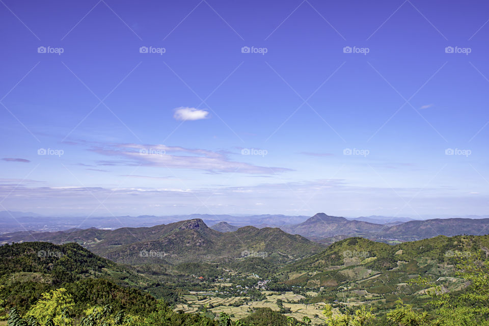 The beauty of mountains and sky at Phu Rua , Loei in Thailand.