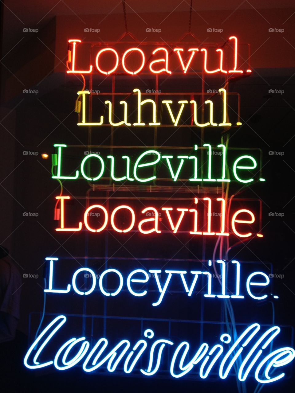 Louisville lights. Sign in Louisville 