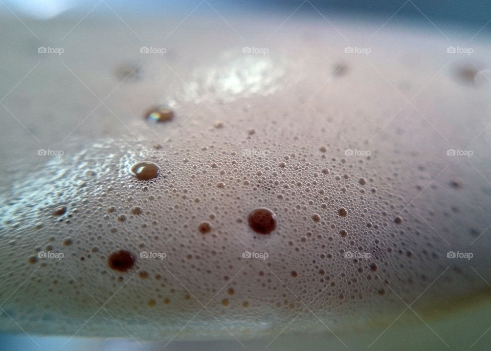 coffee foam close-up