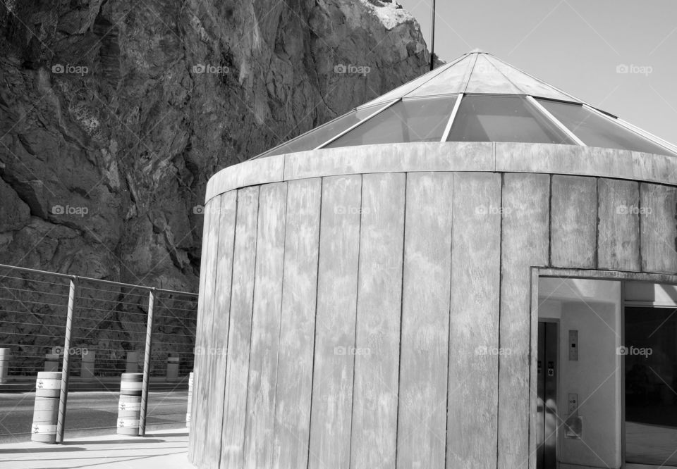 Round and round. Photo taken at Hoover Dam.  Round building.
