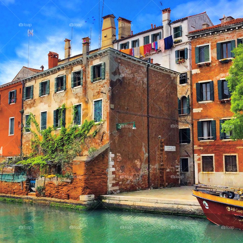 Old houses in Venice, Italy.