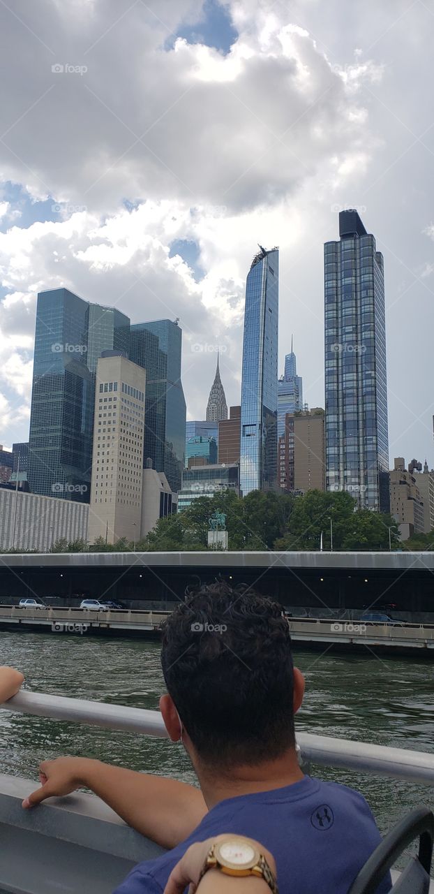 Chrysler Building being looked at along with other buildings