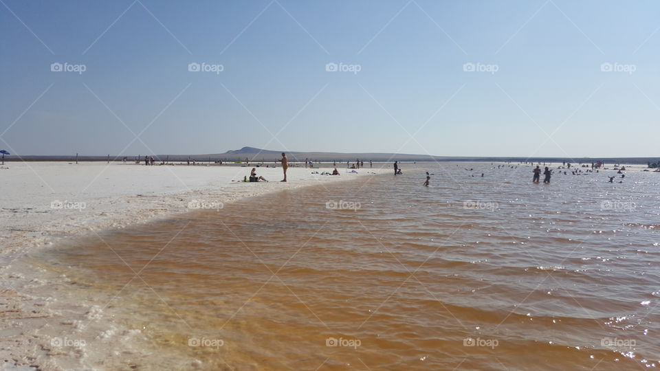 Salty lake in Russi 