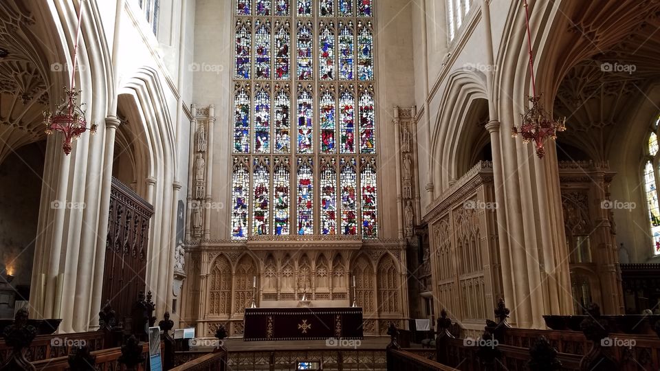 Stained Glass at the Bath Abbey