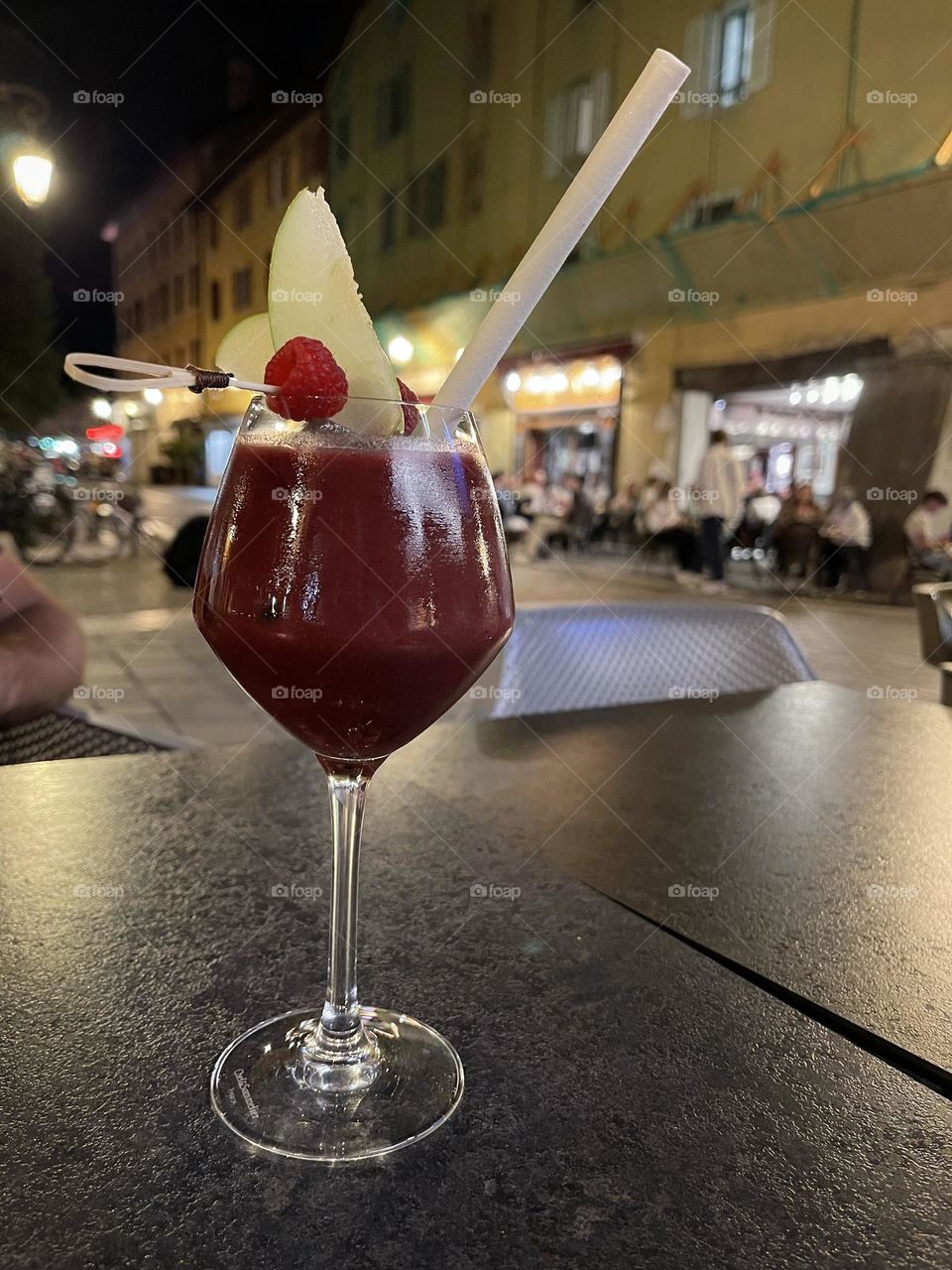 Fruity cocktail on a tabletop 