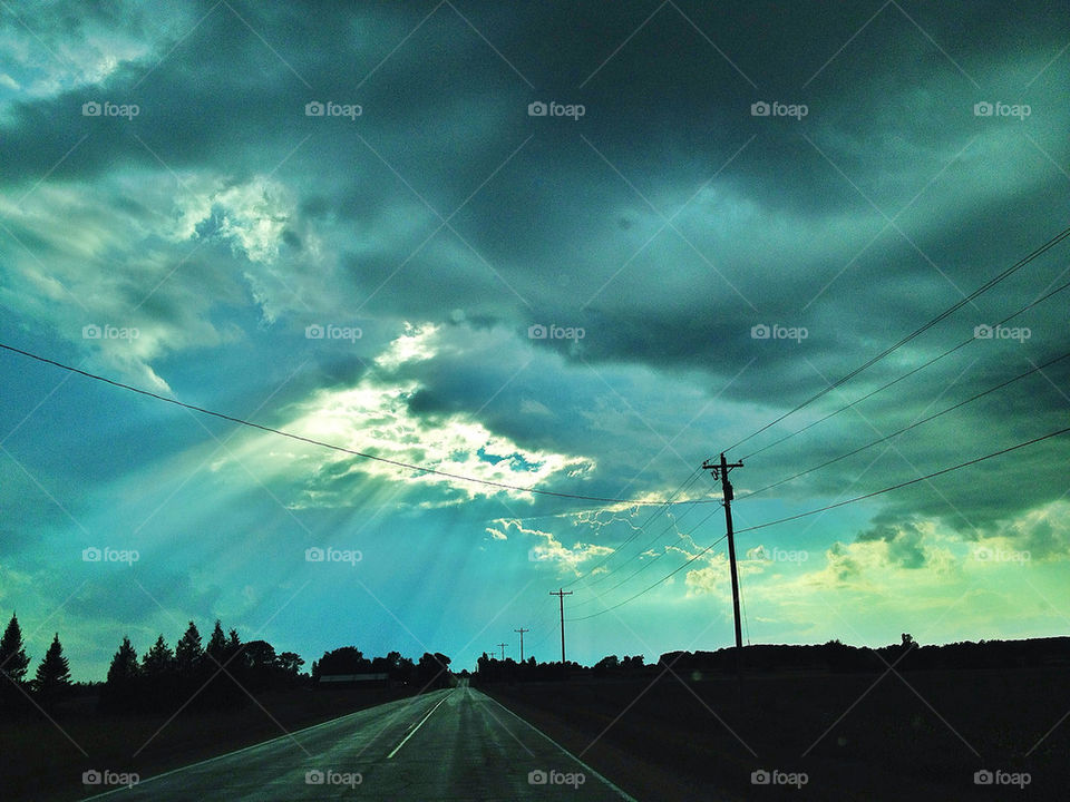 sky light dark clouds by somebeach