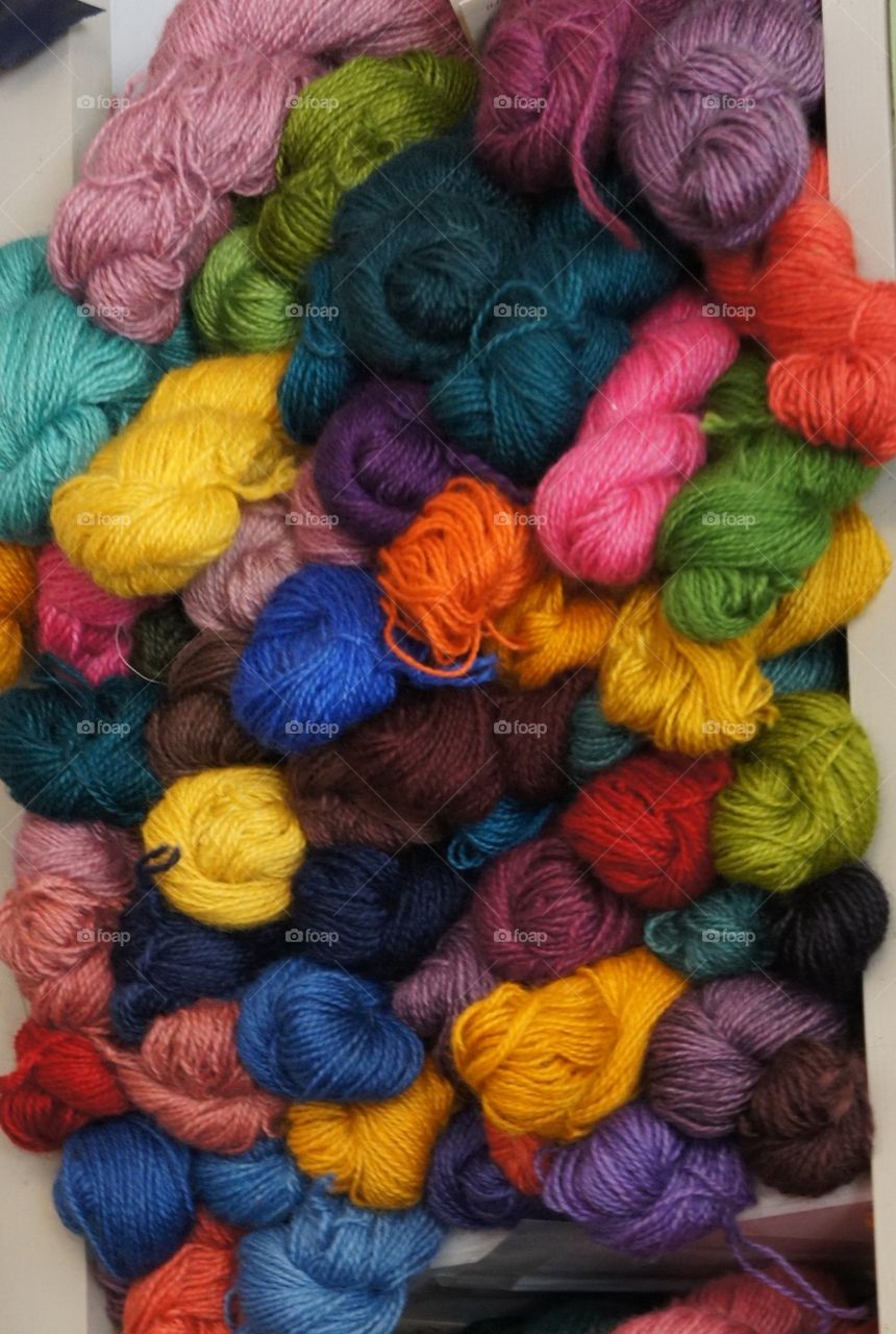 Colorful ball of wool
