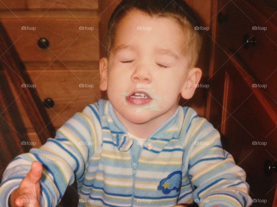 Closing my eyes before you wipe my face clean